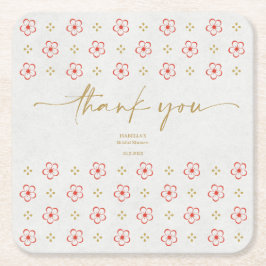 Elegant Japanese Plum Blossom Rechteckiger Pappuntersetzer