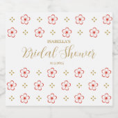 Elegant Japanese Plum Blossom Schaumweinetikett (Einzelnes Label)