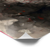 Elegant Japanese Red-Crowned Crane & Maple Tree Poster (Ecke)