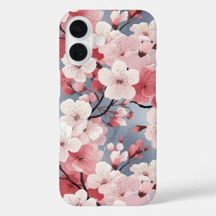 Elegant Japanisch Sakura Floral iPhone 16 Hülle