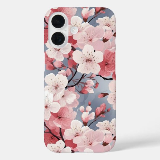 Elegant Japanisch Sakura Floral Case-Mate iPhone Hülle (Rückseite)