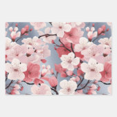 Elegant Japanisch Sakura Floral Geschenkpapier Set (Vorderseite 3)
