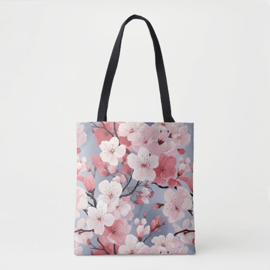Elegant Japanisch Sakura Floral Tasche (Vorderseite)