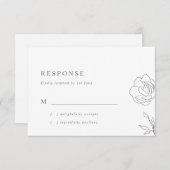Elegant Jasmine Blume Wedding RSVP Card (Vorne/Hinten)