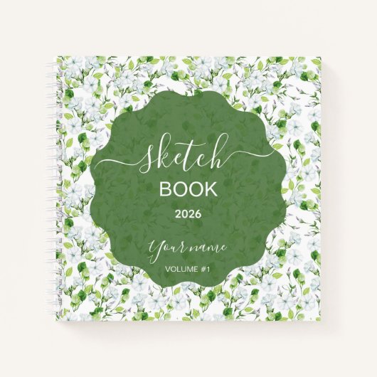 Elegant Jasmine Flower Notizblock (Vorderseite)