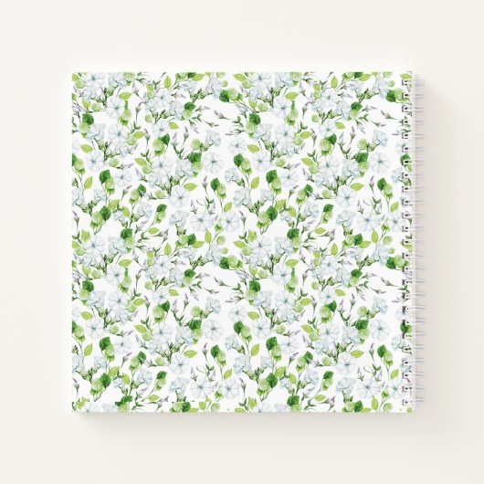 Elegant Jasmine Flower Notizblock (Rückseite)