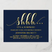 Elegant jede erstaunliche Geburtstagsparty Real Folieneinladung (Vorderseite)