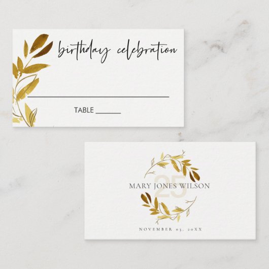 ELEGANT JEDER ALTER GOLD GELBE FAUNA SCHREIBEN GEB PLATZKARTE (Vorne/Hinten)