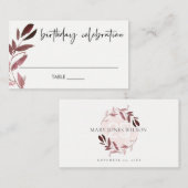 ELEGANT JEDER ALTERSPINK LILA FAUNA SCHREIBEN GEBU PLATZKARTE (Vorne/Hinten)