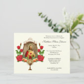 Elegant Jesus Erste Kommunion Einladungen (Stehend Vorderseite)