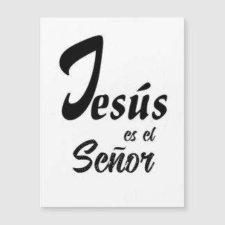 Elegant "Jesus es el Señor" Black & White Magnetic Magnetkarte