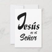 Elegant Jesus es el Señor Black & White Modern Dankeskarte (Vorderseite)