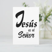 Elegant Jesus es el Señor Black & White Modern Dankeskarte (Stehend Vorderseite)