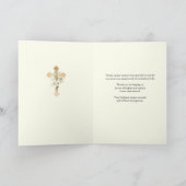 Elegant Jesus Roses Christian Condolence Thank You Dankeskarte (Innenseite)
