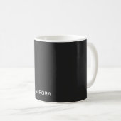 Elegant Jet Black Personalisiert Name - Kaffeetasse (VorderseiteRechts)