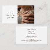 Elegant Jeweler Foto Visitenkarte (Vorne/Hinten)