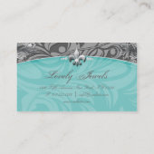 Elegant Jewelry Fashion Lilie Blue Pastel Visitenkarte (Rückseite)
