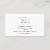 Elegant Jewelry Maker Visitenkarte (Rückseite)
