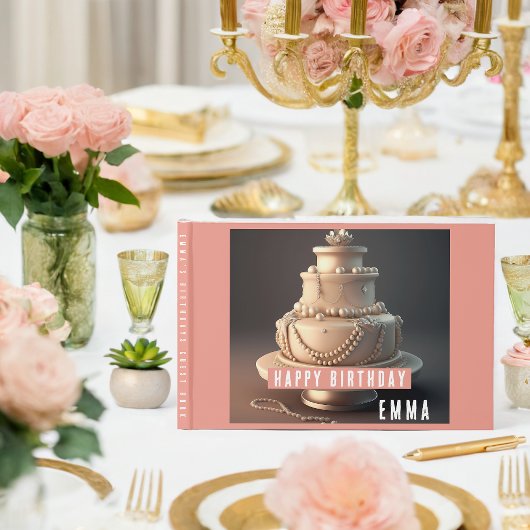 Elegant Jewelry-Themed Birthday Gästebuch