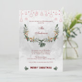 Elegant Jingle Bell Floral Holiday Weihnachten Par (Stehend Vorderseite)