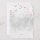 Elegant Jingle Bell Floral Holiday Weihnachten Par (Rückseite)