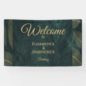 Elegant Joint Double Birthday Twin Banner (Horizontal)