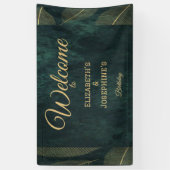 Elegant Joint Double Birthday Twin Banner (Vertikal)