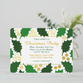 Elegant Jolly Holly Christmas Party Folieneinladung (Stehend vorne)