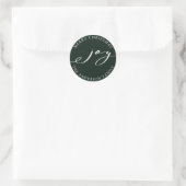 Elegant Joy Christmas | Holiday Green Runder Aufkleber (Tasche)