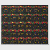 Elegant Joy Christmas Wrapping Paper Geschenkpapier (Flach)