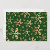 Elegant Joy Green Gold Foto Collage Weihnachten (Rückseite)