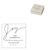Elegant Joy Script-Rücksendeadresse Gummistempel (Stempel)