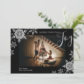 Elegant Joy Snowflakes Kariert Frohe Weihnachten F (Stehend Vorderseite)
