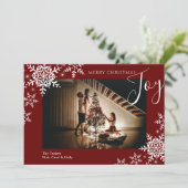 Elegant Joy Snowflakes Kariert Frohe Weihnachten F (Stehend Vorderseite)