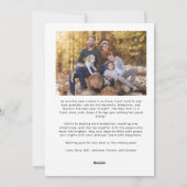 Elegant Joyful Calligraphy Photo White Feiertagskarte (Rückseite)