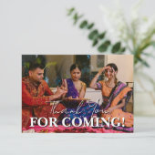 Elegant Joyful Family Photo Diwali Thank You Dankeskarte (Stehend Vorderseite)