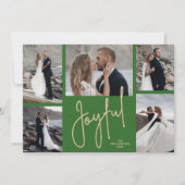 Elegant JOYFUL Multi Foto Grün Weihnachten (Vorderseite)
