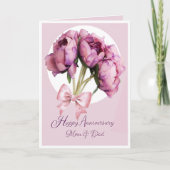 Elegant! Jubiläumskarte Mama & Vater Karte (Vorderseite)