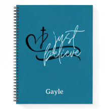 Elegant Just Glaube Spiral Notebook