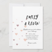 Elegant “Just Love” Wedding-Minimalist Romantic Einladung (Rückseite)