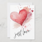 Elegant “Just Love” Wedding - Minimalist Romantic  Einladung (Vorderseite)