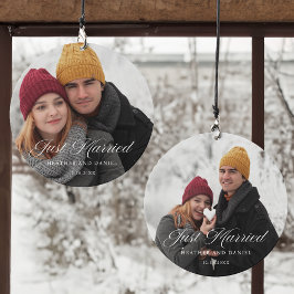 Elegant Just Married Calligraphy Wedding Foto Windspiel