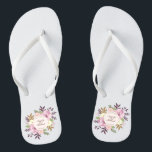 Elegant Just Married Floral Wedding | Flip Flops Badesandalen<br><div class="desc">For further customization,  please click the Customize button and use our design tool to modify this template. If the options are available,  you may change text and image by simply clicking on "Edit/Remove Text or Image Here" and add your own. Designed by Freepik.</div>