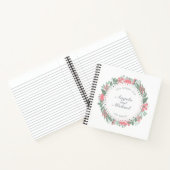 Elegant Just Married Floral Wedding | Gästebuch Notizblock (Innenseite)