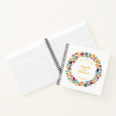 Elegant Just Married Floral Wedding | Gästebuch Notizblock (Innenseite)