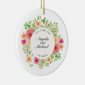 Elegant Just Married Floral Wedding | Ornament (Rechts)