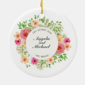 Elegant Just Married Floral Wedding | Ornament (Hinten)