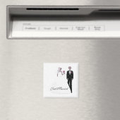 Elegant Just Married Magnet (In Situ (Geschirrspüler))