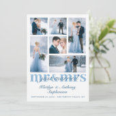 Elegant Just Married Mr. Custom Color Wedding Ankündigung (Stehend Vorderseite)