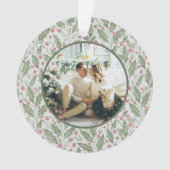 Elegant Just Married Newlywed Photo Christmas Ornament (Vorderseite)